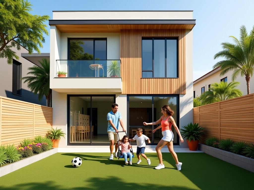 Townhouse familiar con jardín